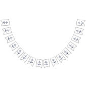 Nautical Navy Blue Anchor Vlaggetjes (Alle)