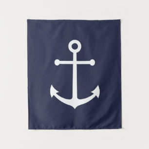 Nautical Navy Blue Anchor Wandkleed