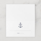 Nautical Navy Blue Anchor Wedding (Buitenkant ongevouwen)