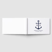 Nautical Navy Blue Anchor Wedding Gastenboek (Volledig)