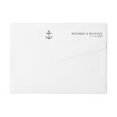Nautical Navy Blue Anchor Wedding Invitation (Achterkant)