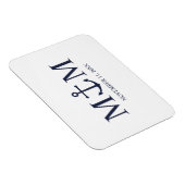 Nautical Navy Blue Anchor Wedding Magneet (Rechterzijde)