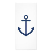Nautical Navy Blue Anchor Wedding Menu (Achterkant)