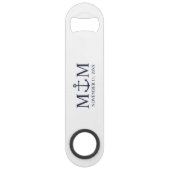 Nautical Navy Blue Anchor Wedding Speed Flessenopener (Voorkant)