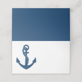 Nautical Navy Blue Anker Bruiloft Vrijgezellenfees (Buitenkant ongevouwen)