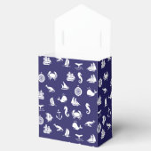 Nautical Navy Blue Baby shower Favor Boxes Bedankdoosjes (Geopend)