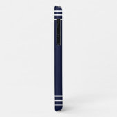 Nautical Navy Blue Beach kustmonogrammen Case-Mate iPhone Case (Achterkant/links)
