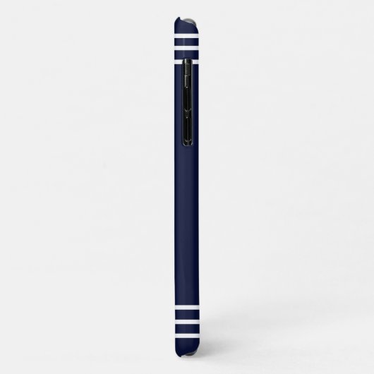 Nautical Navy Blue Beach kustmonogrammen Case-Mate iPhone Case (Achterkant/links)