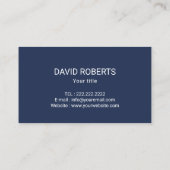 Nautical Navy Blue Captain Logo Professional Visitekaartje (Achterkant)