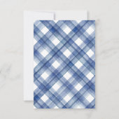 Nautical Navy Blue Cruise Wedding RSVP Kaartje (Achterkant)