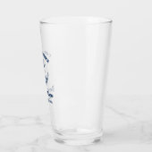 Nautical Navy Blue Custom Kapitein Boat Name Glas (Links)