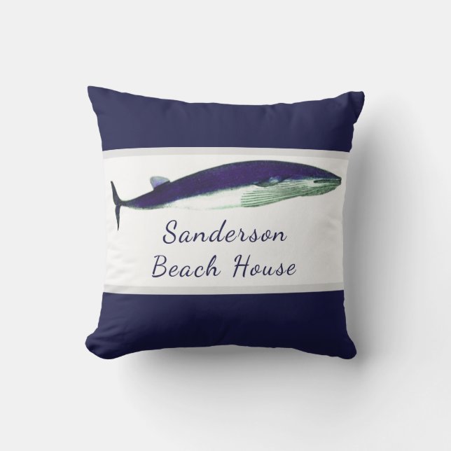 Nautical Navy Blue kussens vaste kleur kust (Voorkant)