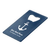 Nautical Navy Blue Nom personnalisé du bateau (Dos Angle)