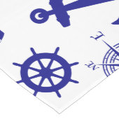 Nautical Navy Blue Pattern Medium Tafelloper (Hoek)