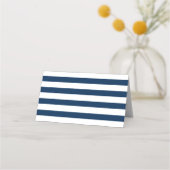 Nautical Navy Blue Rope Knot Stripes Wedding (Achterkant)