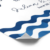 Nautical Navy Blue Sparkler stuurt afdrukken af Poster (Hoek)