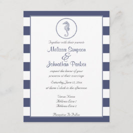 Nautical Navy Blue Stripes | Seapaard Kaart