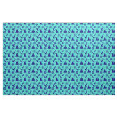 Nautical Navy Blue Turquoise Pattern Stof (Yard (91,4 cm))