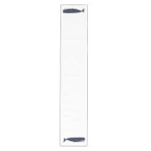 Nautical Navy Blue Whale Medium Tafelloper (Voorkant)