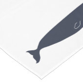 Nautical Navy Blue Whale Medium Tafelloper (Hoek)