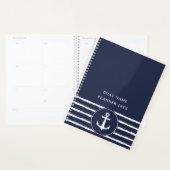 Nautical Navy Blue White Ancre Nom du bateau 2023 (Devant avec enveloppe)