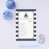 Nautical Navy & Gold Hij zei: Flyer (Enkel)