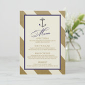 Nautical Navy & Gold Menu (Staand voorkant)