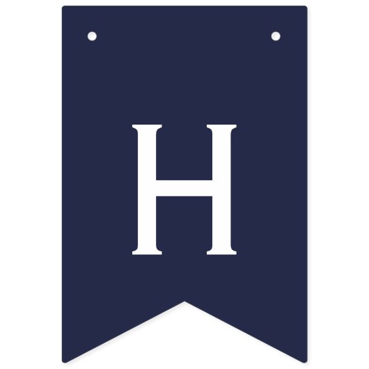 Nautical Navy Happy Birthday Anchor Bunting Vlaggetjes (Tweede vlag)