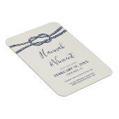 Nautical Navy Knot Save the Date Magnet Magneet (Rechterzijde)