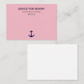 Nautical Navy Mouse Advice Kards Advieskaart (Voorkant / Achterkant)