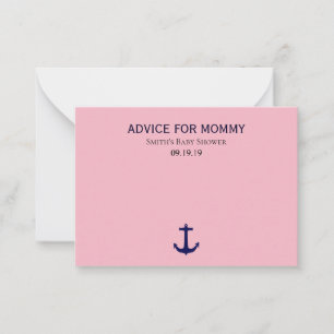 Nautical Navy Mouse Advice Kards Advieskaart