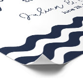 Nautical Navy Sparkler stuurt weg Poster (Hoek)