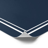 Nautical Navy Wedding Welcome Sign Poster (Hoek)