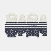 Nautical Navy & White Elegant Beach Wedding Bedankdoosjes (Uitgevouwen)