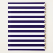 Nautical Navy & White Stripe Anchor Wedding Planner (Achterkant)