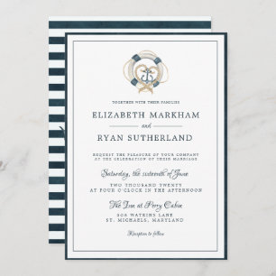 Nautical Navy & White Wedding   Verankerd in de li Kaart