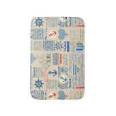 Nautical Newspaper Pattern Badmat (Voorkant Verticaal)