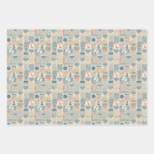 Nautical Newspaper Pattern Inpakpapier Vel (Voorkant)