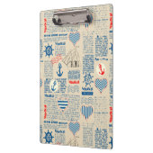 Nautical Newspaper Pattern Klembord (Links)