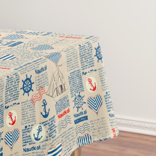 Nautical Newspaper Pattern Tafelkleed (Voorbeeld)