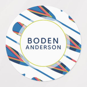 Nautical Oars Gepersonaliseerde naam Waterdicht La Labels