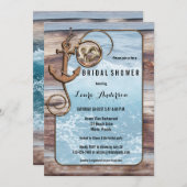 Nautical Ocean Anchor Bridal Shower Kaart (Voorkant / Achterkant)