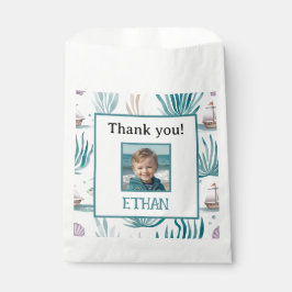 Nautical Ocean Birthday Photo Thank You Bedankzakje