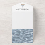 Nautical Ocean Boy Baby shower All In One Uitnodiging (Buitenkant)