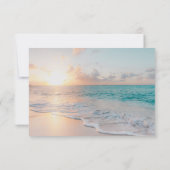 *~* Nautical Ocean Exotic Beach Wedding RSVP (Achterkant)