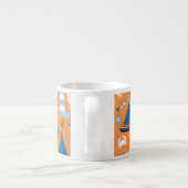 Nautical Ocean Oranje Espresso Kop (Achterkant)