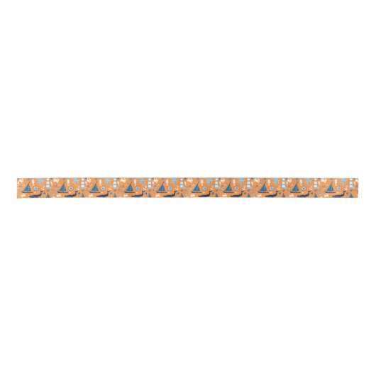 Nautical Ocean Oranje Lint (Voorkant)