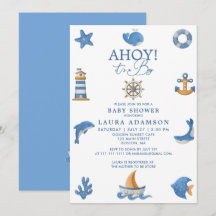 Nautical Ocean Zeiler Ahoy Het Is Een Jongen Baby