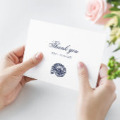 Nautical Oceanic dark navy "Bedankt" Kaart