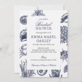 Nautical Oceanic marvy Bridal Shower Kaart (Voorkant)